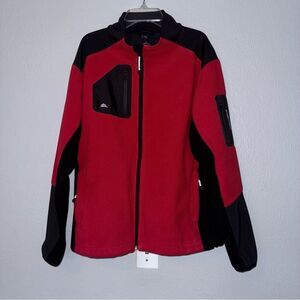 Stormtech Sweater Fleece Jacket Men’s Size XL Red Black Zip Pocket